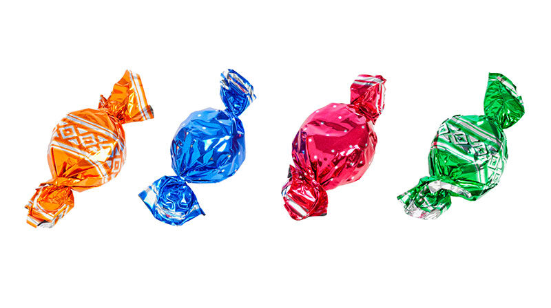 Foil wrapped hard candy