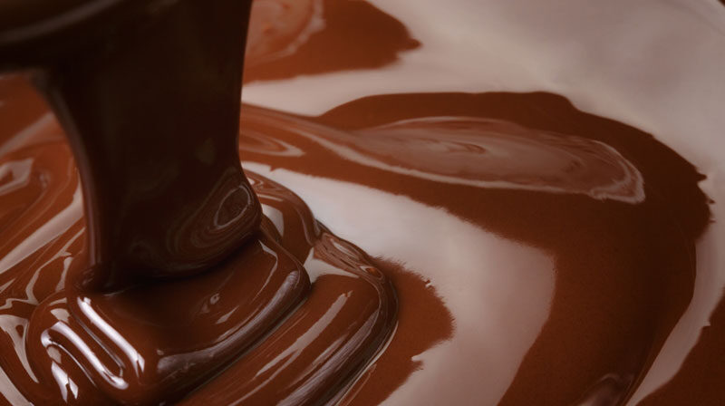 melted chocolate being poured